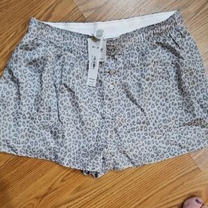 PINK Victoria's Secret Gray and Pink Leopard Print Shorts